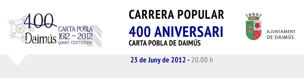 Carrera Popular 400 aniversari carta pobla de Daimús
